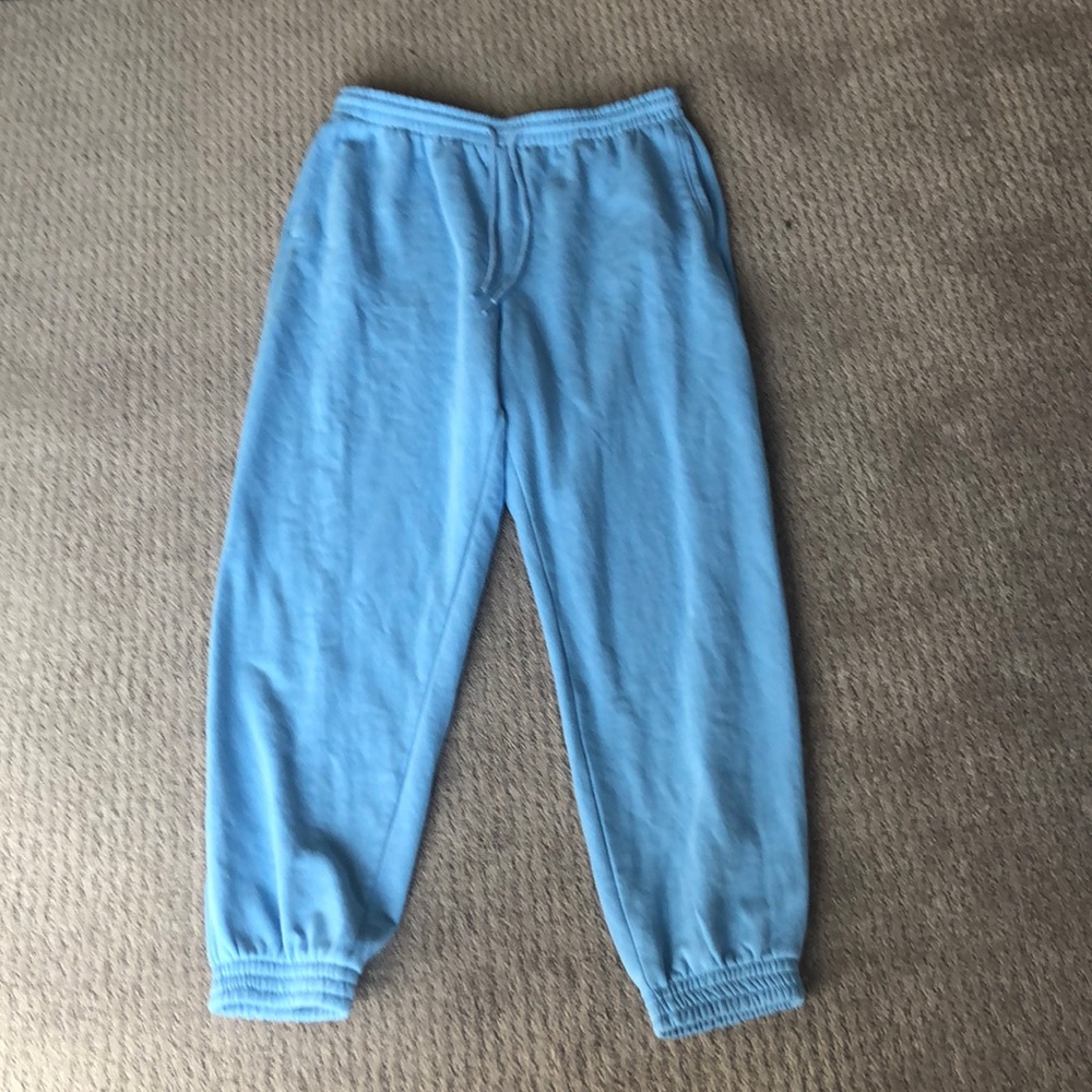 divided sweatpants, medium, blue